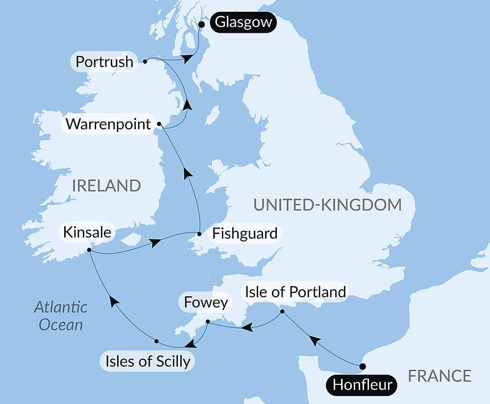 From the English Channel to the Irish Sea null
