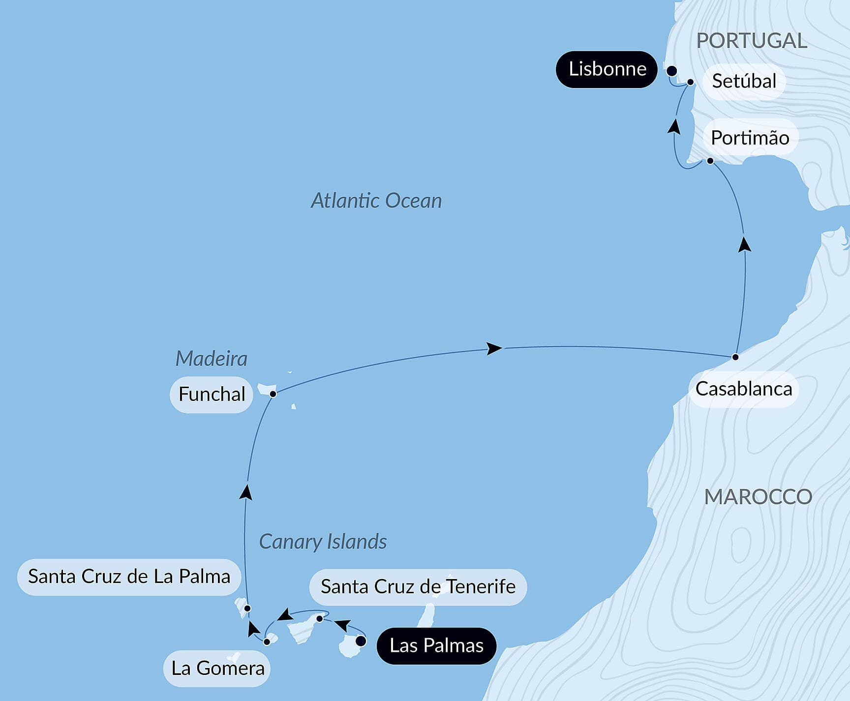 Volcanic islands and historic cities of the North Atlantic